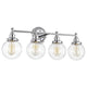 Chloe Lighting Milo Transitional 4 Light Chrome Bath Vanity Fixture 30’’ Wide CHL-CH2S118CM30-BL4