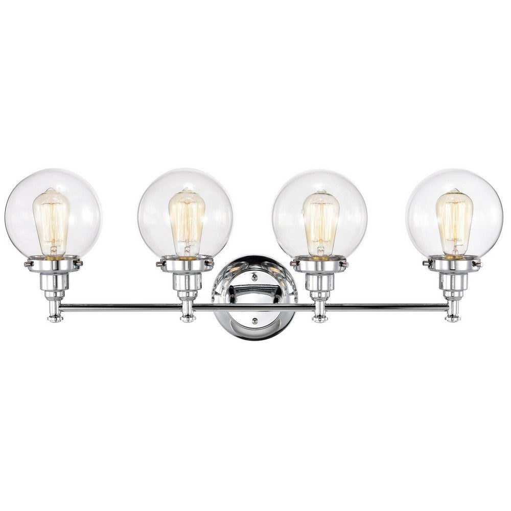 Chloe Lighting Milo Transitional 4 Light Chrome Bath Vanity Fixture 30’’ Wide CHL-CH2S118CM30-BL4