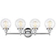 Chloe Lighting Milo Transitional 4 Light Chrome Bath Vanity Fixture 30’’ Wide CHL-CH2S118CM30-BL4