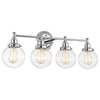 Chloe Lighting Milo Transitional 4 Light Chrome Bath Vanity Fixture 30" Wide