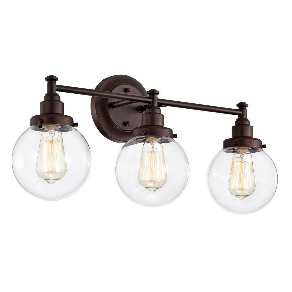 Chloe Lighting Milo Transitional 3 Light Oil Rubbed Bronze Bath Vanity Fixture 24" Wide