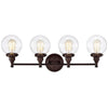 Chloe Lighting Milo Transitional 4 Light Oil Rubbed Bronze Bath Vanity Fixture 30’’ Wide CHL-CH2S118RB30-BL4