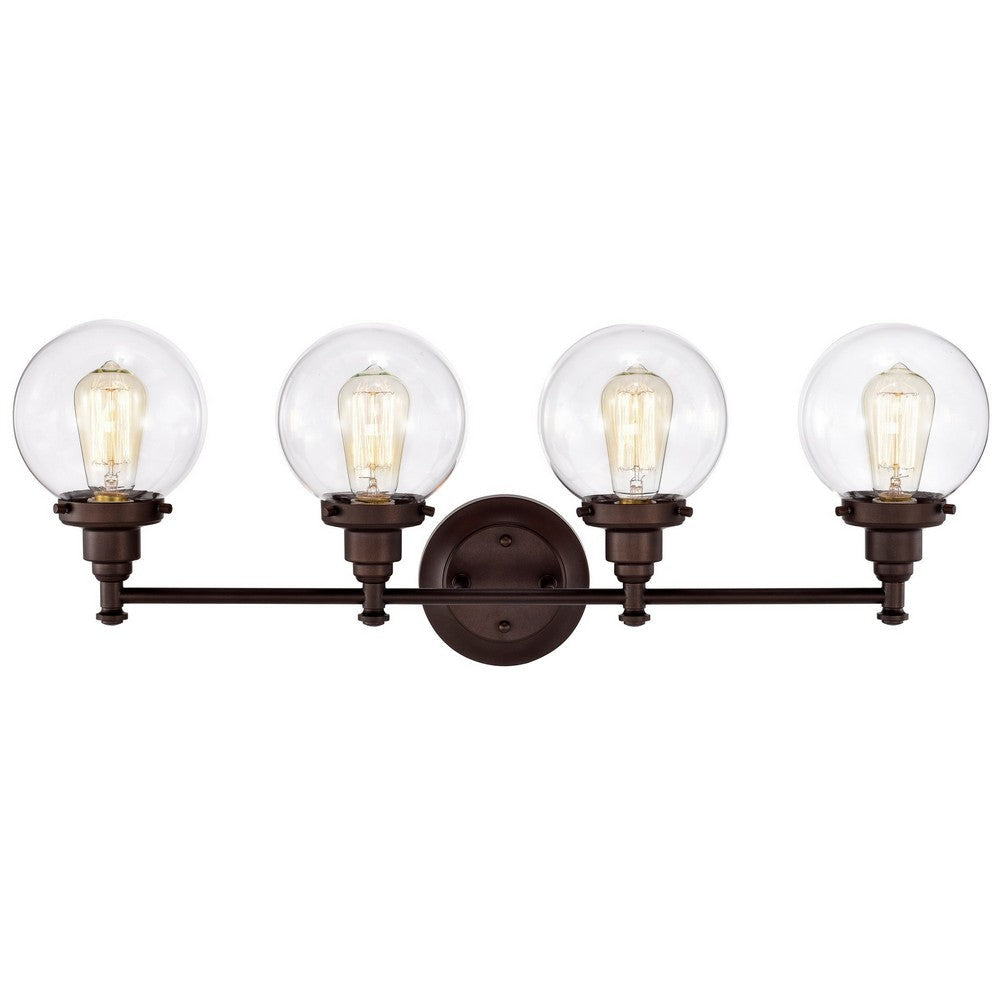 Chloe Lighting Milo Transitional 4 Light Oil Rubbed Bronze Bath Vanity Fixture 30’’ Wide CHL-CH2S118RB30-BL4
