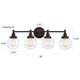 Chloe Lighting Milo Transitional 4 Light Oil Rubbed Bronze Bath Vanity Fixture 30’’ Wide CHL-CH2S118RB30-BL4
