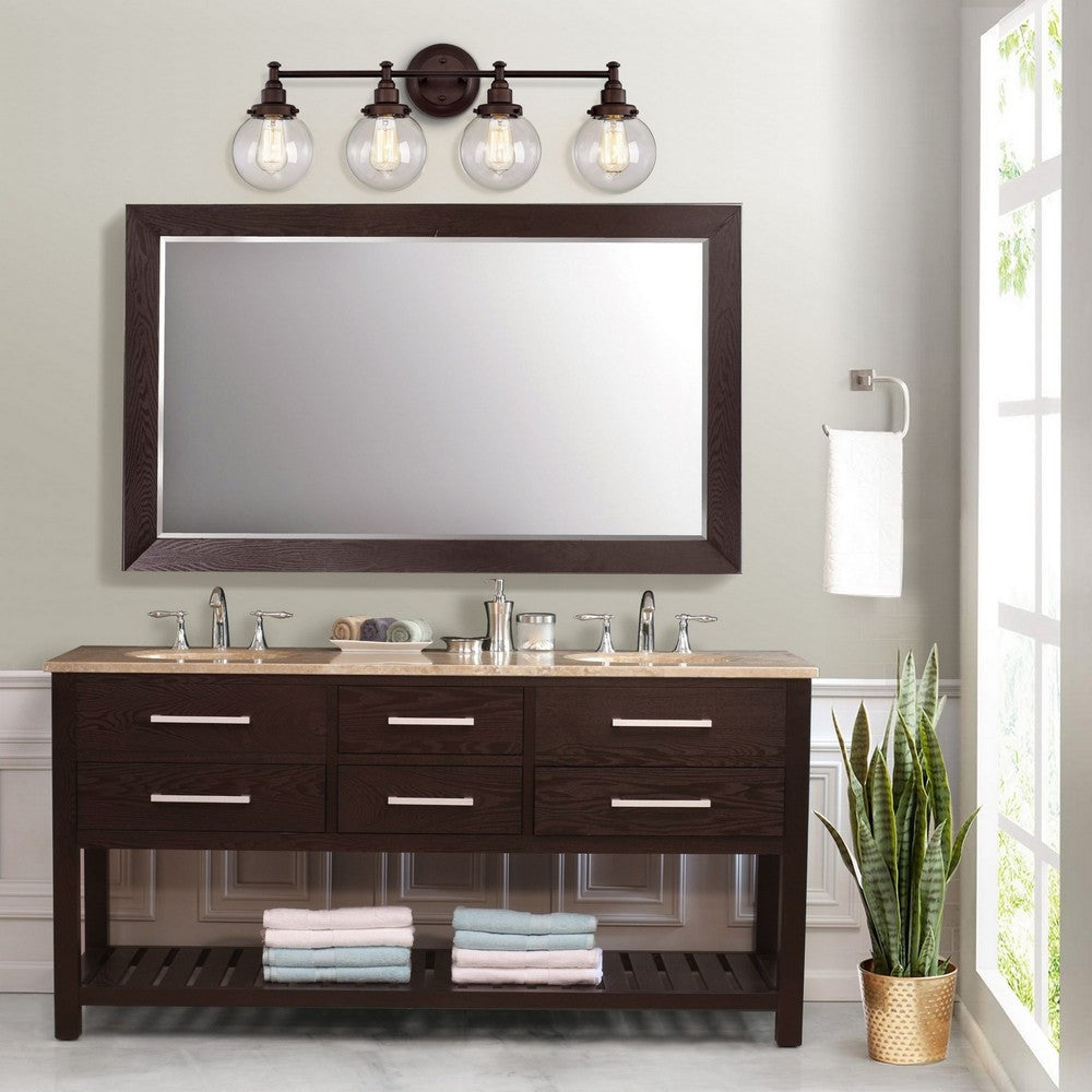 Chloe Lighting Milo Transitional 4 Light Oil Rubbed Bronze Bath Vanity Fixture 30’’ Wide CHL-CH2S118RB30-BL4
