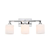 Lighting JANE Contemporary 3 Light Chrome Bath Vanity Fixture 22’’ Width CHL-CH2S121CM22-BL3