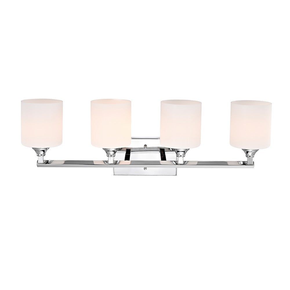 Lighting JANE Contemporary 4 Light Chrome Bath Vanity Fixture 29’’ Width CHL-CH2S121CM29-BL4