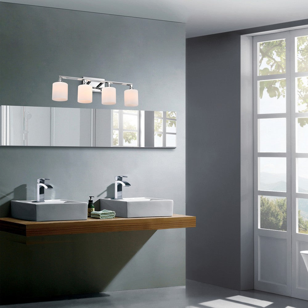 Lighting JANE Contemporary 4 Light Chrome Bath Vanity Fixture 29" Width