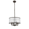 Lighting VALENTINA Transitional 4 Light Rubbed Bronze Ceiling Pendant 16’’ Wide CHL-CH2S121RB16-UP4
