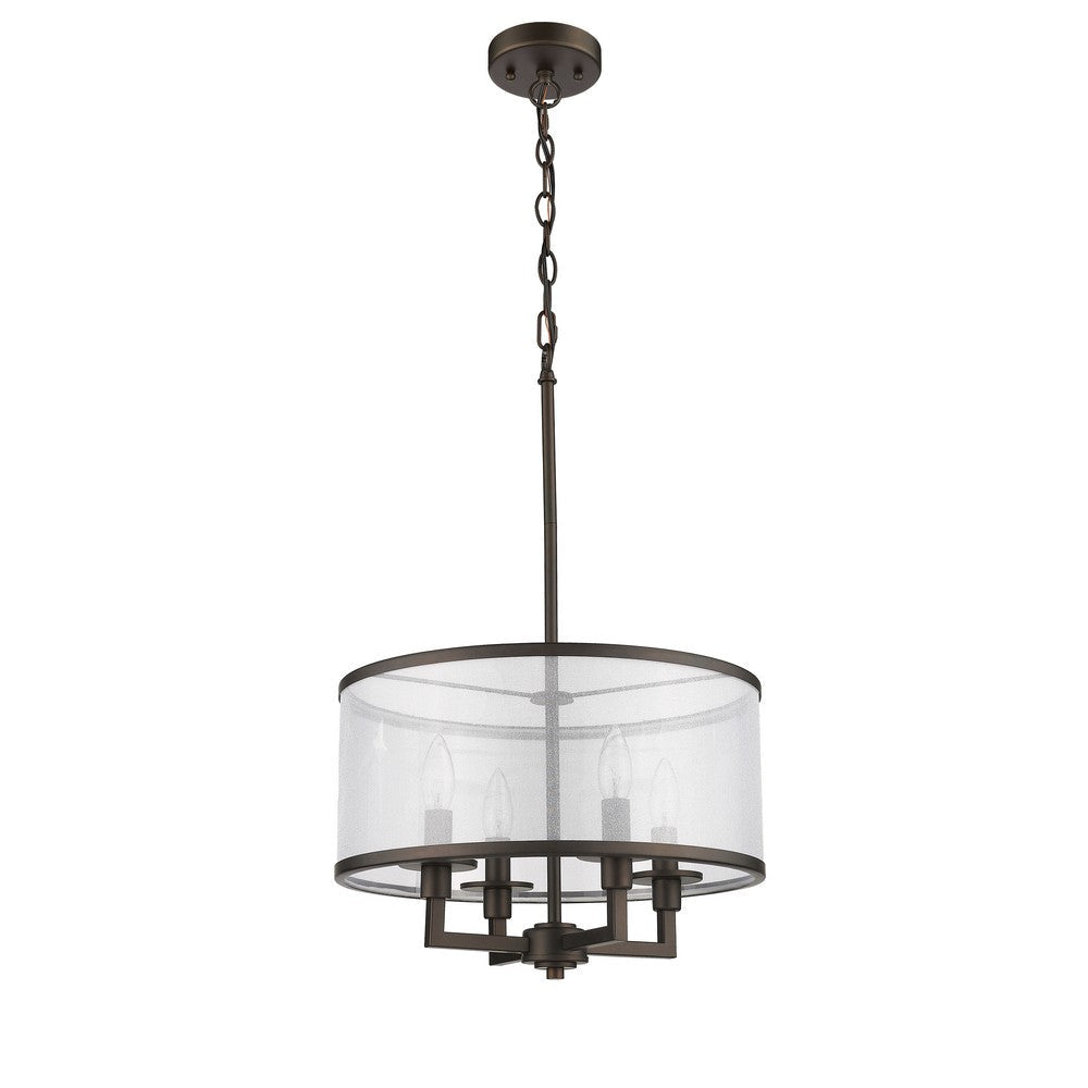 Lighting VALENTINA Transitional 4 Light Rubbed Bronze Ceiling Pendant 16’’ Wide CHL-CH2S121RB16-UP4
