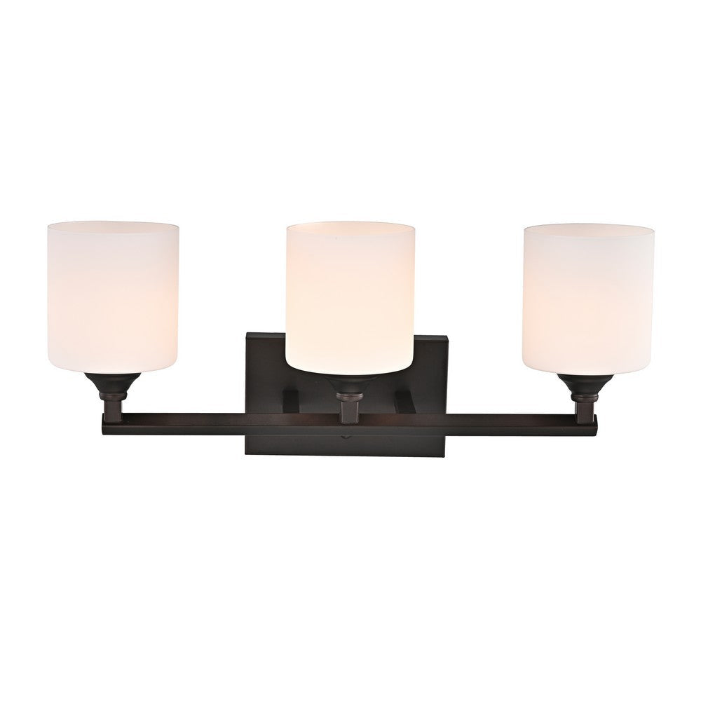 Lighting JANE Contemporary 3 Light Rubbed Bronze Bath Vanity Fixture 22’’ Width CHL-CH2S121RB22-BL3