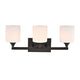 Lighting JANE Contemporary 3 Light Rubbed Bronze Bath Vanity Fixture 22’’ Width CHL-CH2S121RB22-BL3