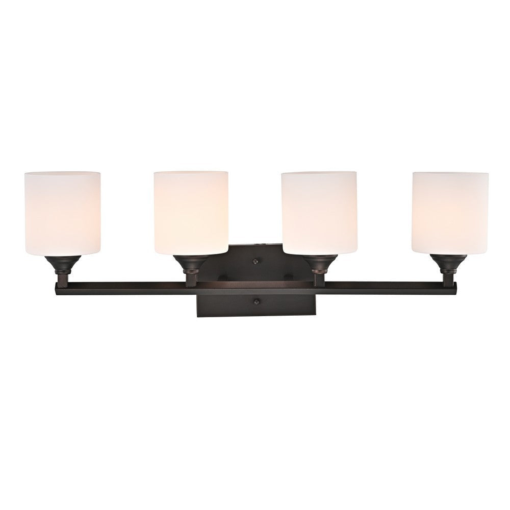 Lighting JANE Contemporary 4 Light Rubbed Bronze Bath Vanity Fixture 29’’ Width CHL-CH2S121RB29-BL4