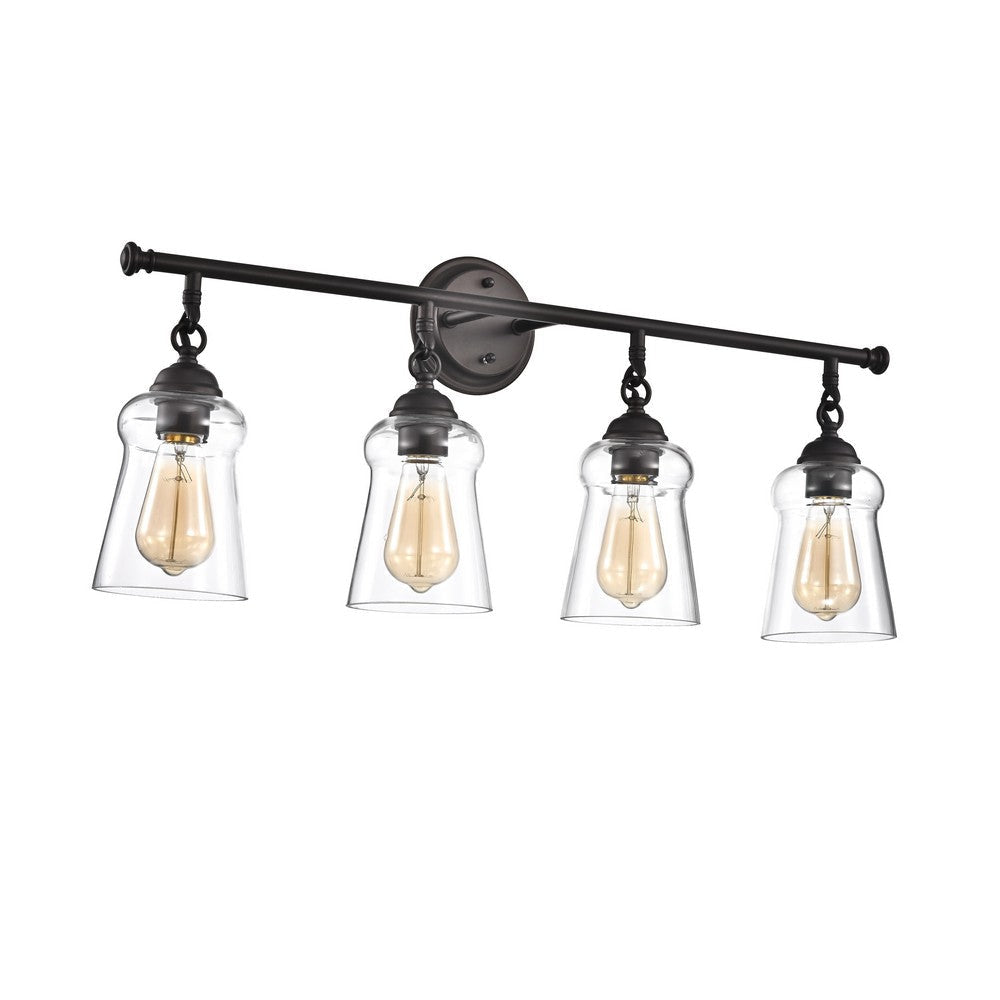 Lighting CHERYL Contemporary 4 Light Rubbed Bronze Bath Vanity Fixture 30’’ Width CHL-CH2S122RB30-BL4