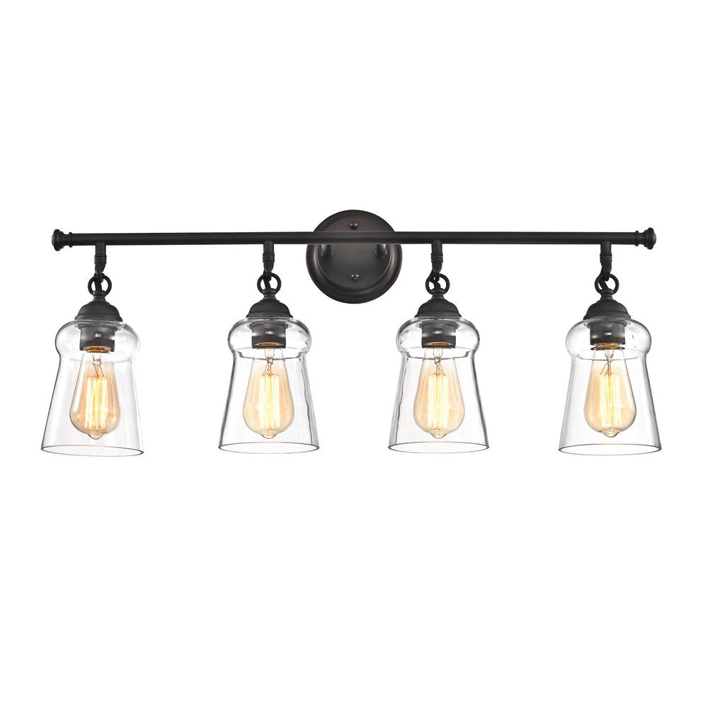 Lighting CHERYL Contemporary 4 Light Rubbed Bronze Bath Vanity Fixture 30’’ Width CHL-CH2S122RB30-BL4