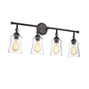 Lighting CHERYL Contemporary 4 Light Rubbed Bronze Bath Vanity Fixture 30" Width
