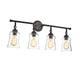 Lighting CHERYL Contemporary 4 Light Rubbed Bronze Bath Vanity Fixture 30" Width