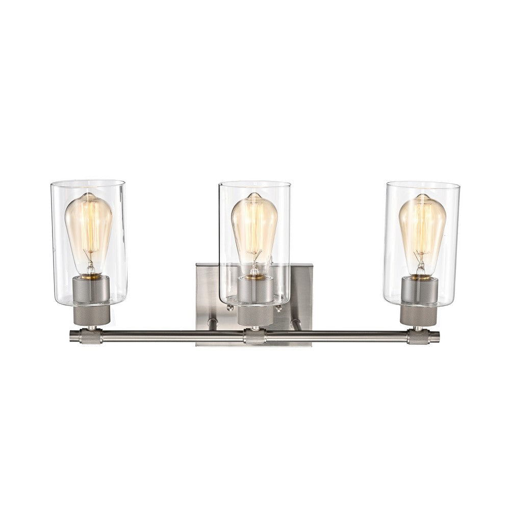 Lighting MERCY Contemporary 3 Light Brushed Nickel Bath Vanity Fixture 22’’ Width CHL-CH2S124BN22-BL3