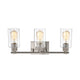 Lighting MERCY Contemporary 3 Light Brushed Nickel Bath Vanity Fixture 22’’ Width CHL-CH2S124BN22-BL3