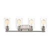 Lighting MERCY Contemporary 4 Light Brushed Nickel Bath Vanity Fixture 27’’ Width CHL-CH2S124BN27-BL4