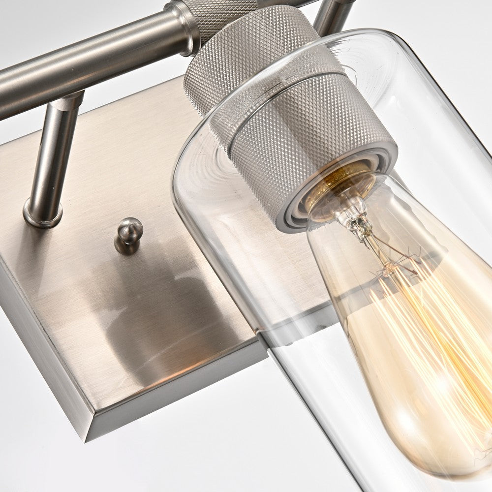 Lighting MERCY Contemporary 4 Light Brushed Nickel Bath Vanity Fixture 27’’ Width CHL-CH2S124BN27-BL4
