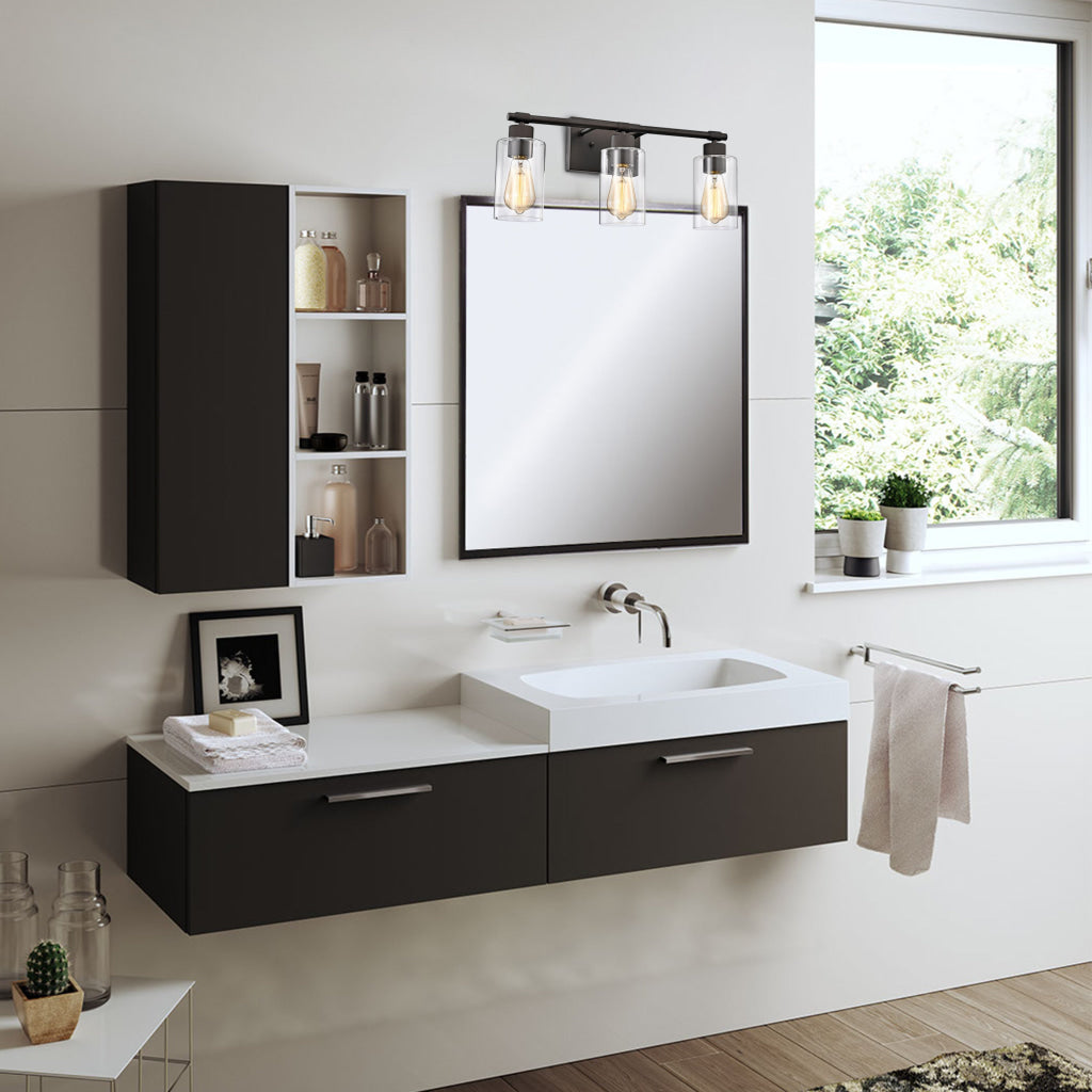 Lighting MERCY Contemporary 3 Light Rubbed Bronze Bath Vanity Fixture 22’’ Width CHL-CH2S124RB22-BL3