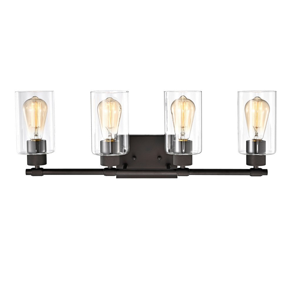 Lighting MERCY Contemporary 4 Light Rubbed Bronze Bath Vanity Fixture 27’’ Width CHL-CH2S124RB27-BL4