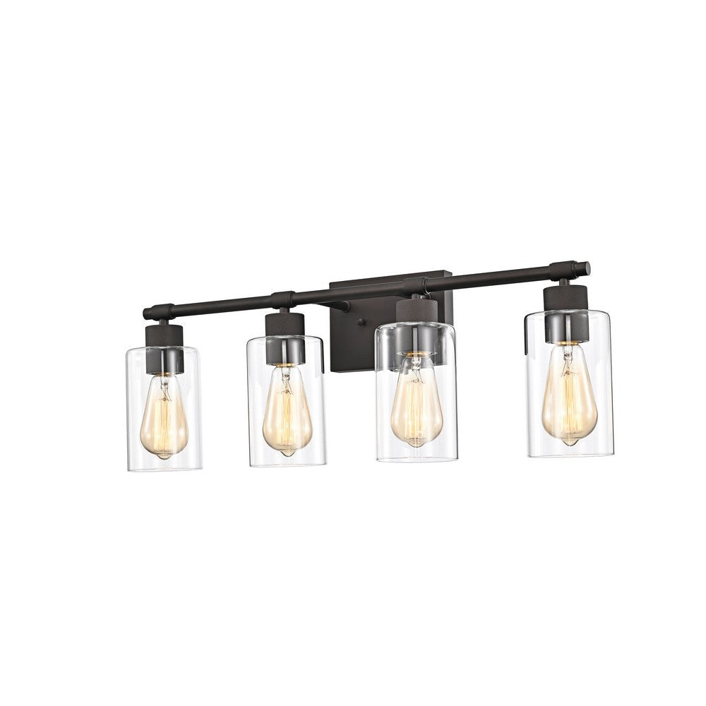 Lighting MERCY Contemporary 4 Light Rubbed Bronze Bath Vanity Fixture 27" Width