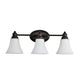 Lighting JANET Contemporary 3 Light Rubbed Bronze Bath Vanity Fixture 24’’ Width CHL-CH2S125RB24-BL3