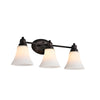 Lighting JANET Contemporary 3 Light Rubbed Bronze Bath Vanity Fixture 24" Width