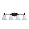 Lighting JANET Contemporary 4 Light Rubbed Bronze Bath Vanity Fixture 30’’ Width CHL-CH2S125RB30-BL4