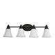 Lighting JANET Contemporary 4 Light Rubbed Bronze Bath Vanity Fixture 30’’ Width CHL-CH2S125RB30-BL4