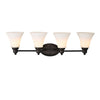 Lighting JANET Contemporary 4 Light Rubbed Bronze Bath Vanity Fixture 30’’ Width CHL-CH2S125RB30-BL4
