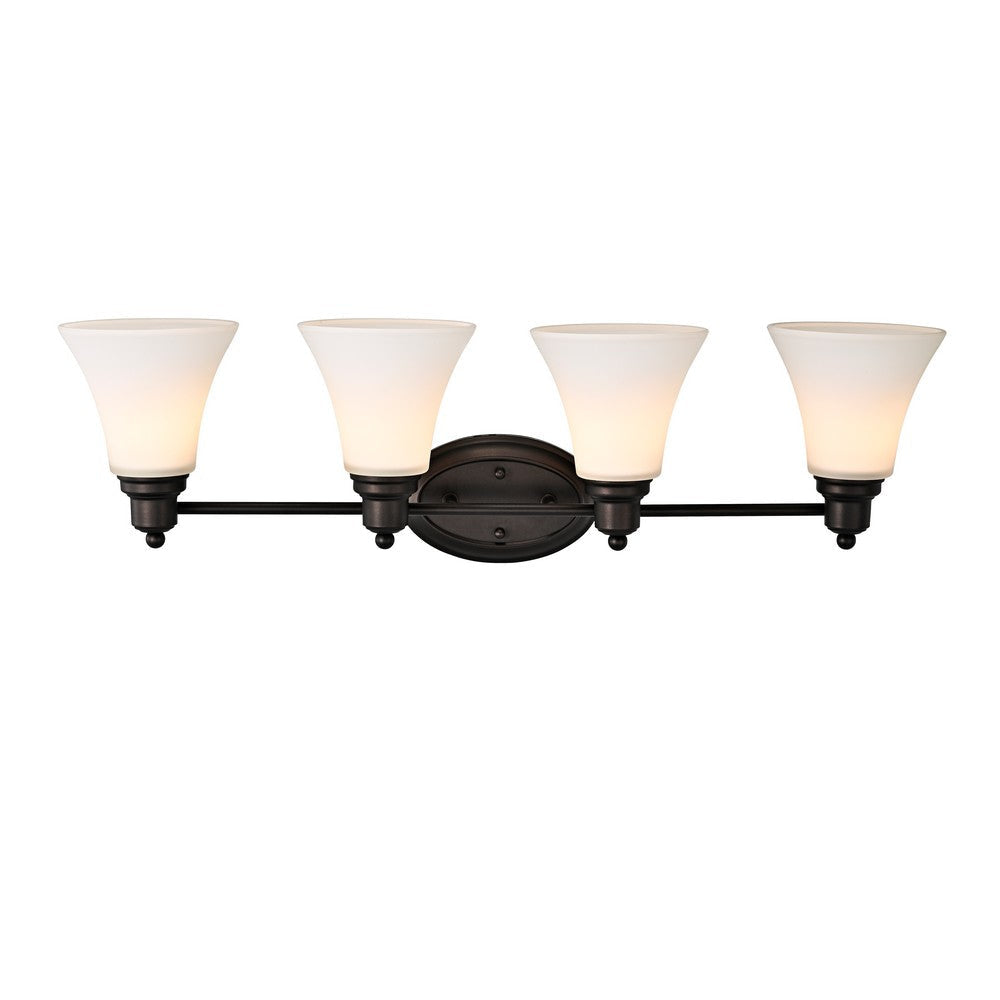 Lighting JANET Contemporary 4 Light Rubbed Bronze Bath Vanity Fixture 30’’ Width CHL-CH2S125RB30-BL4