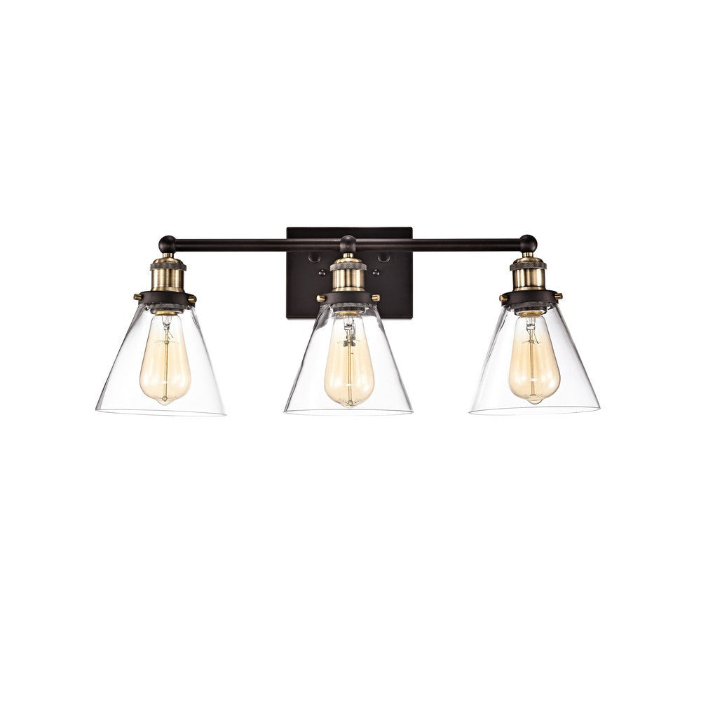 Lighting BONNIE Contemporary 3 Light Rubbed Bronze Bath Vanity Fixture 24’’ Width CHL-CH2S126RB24-BL3