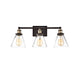 Lighting BONNIE Contemporary 3 Light Rubbed Bronze Bath Vanity Fixture 24’’ Width CHL-CH2S126RB24-BL3