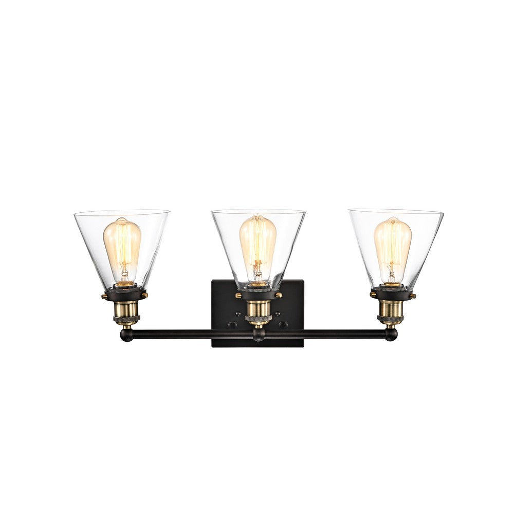 Lighting BONNIE Contemporary 3 Light Rubbed Bronze Bath Vanity Fixture 24’’ Width CHL-CH2S126RB24-BL3