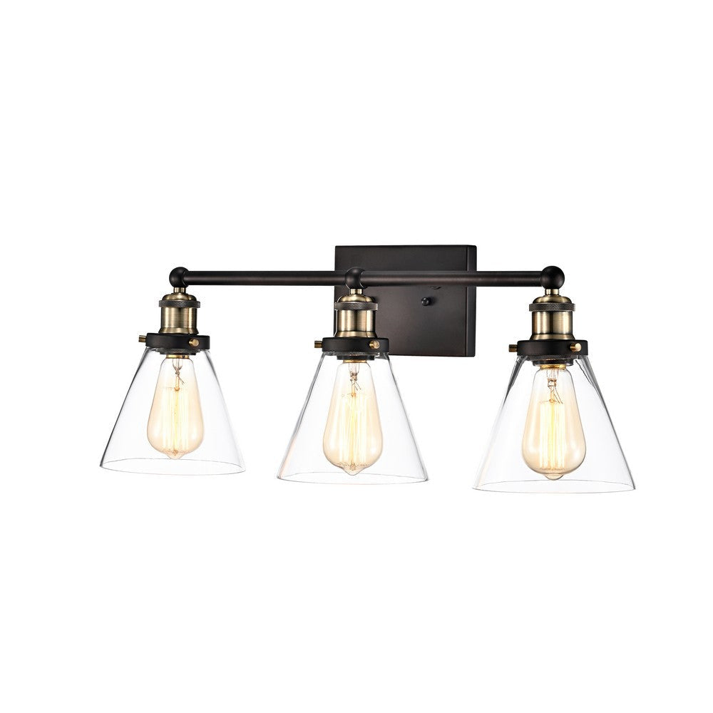 Lighting BONNIE Contemporary 3 Light Rubbed Bronze Bath Vanity Fixture 24" Width