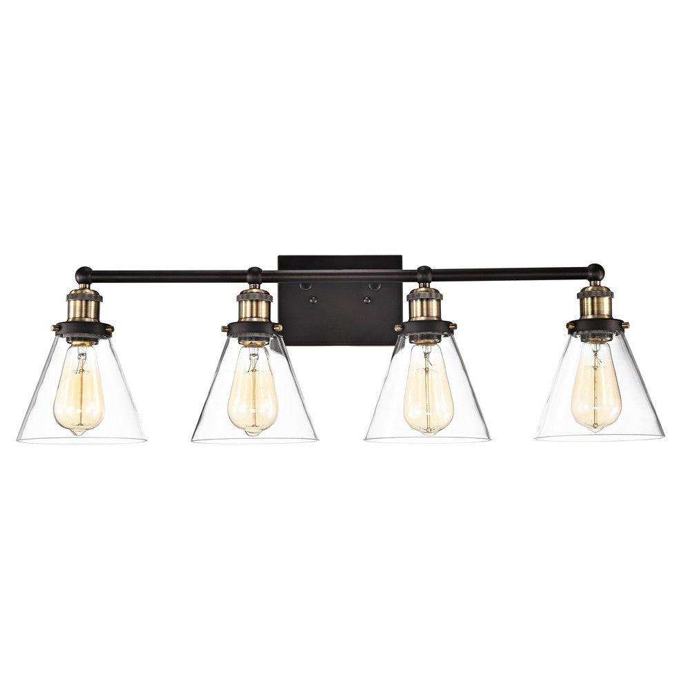 Lighting BONNIE Contemporary 4 Light Rubbed Bronze Bath Vanity Fixture 32’’ Width CHL-CH2S126RB32-BL4