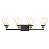 Lighting BONNIE Contemporary 4 Light Rubbed Bronze Bath Vanity Fixture 32’’ Width CHL-CH2S126RB32-BL4