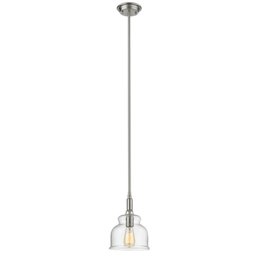 CHLOE Lighting ZOE Transitional 1 Light Brushed Nickel Ceiling Mini Pendant 8" Wide