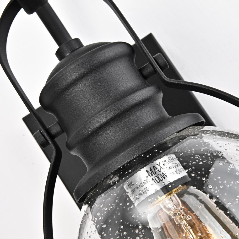 Lighting MARK Transitional 1 Light Textured Black Outdoor Wall Sconce 14’’ Height CHL-CH2S200BK14-OD1