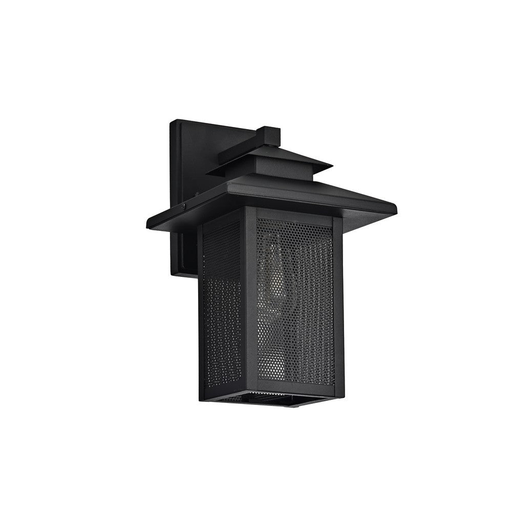 Lighting IRONCLAD Transitional 1 Light Textured Black Outdoor Wall Sconce 13’’ Height CHL-CH2S201BK13-OD1