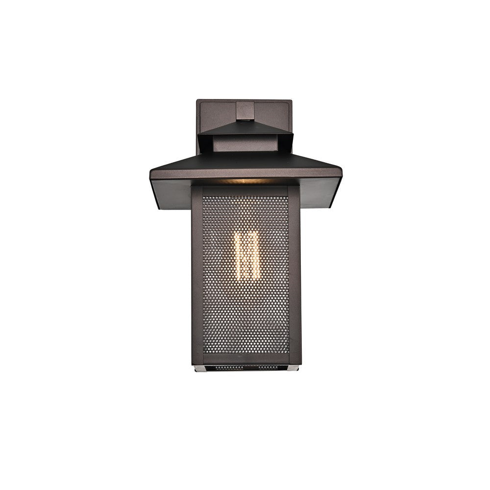 Lighting IRONCLAD Transitional 1 Light Rubbed Bronze Outdoor Wall Sconce 13’’ Height CHL-CH2S201RB13-OD1