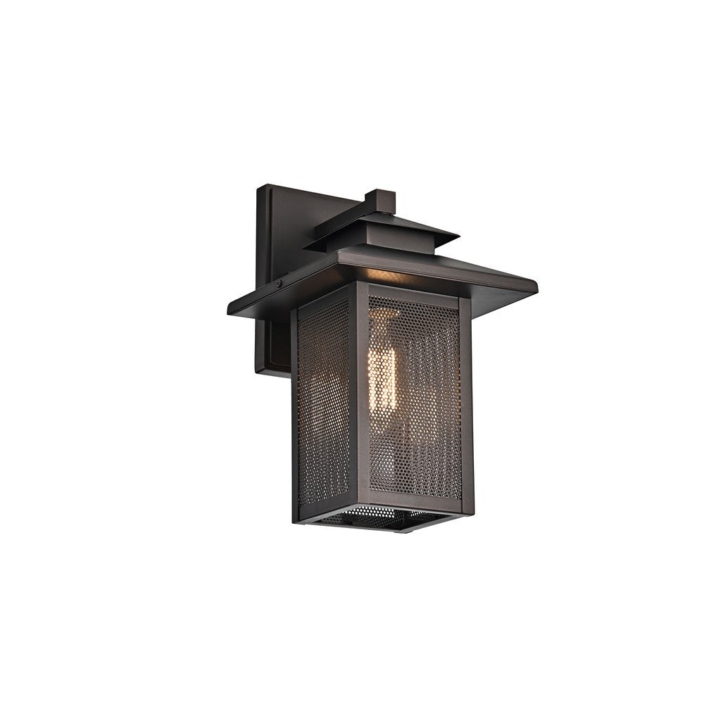 Lighting IRONCLAD Transitional 1 Light Rubbed Bronze Outdoor Wall Sconce 13" Height