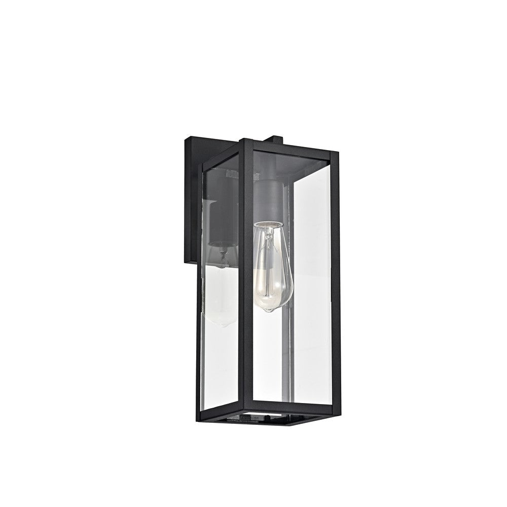 Lighting RICHARD Transitional 1 Light Textured Black Outdoor Wall Sconce 14’’ Height CHL-CH2S202BK14-OD1