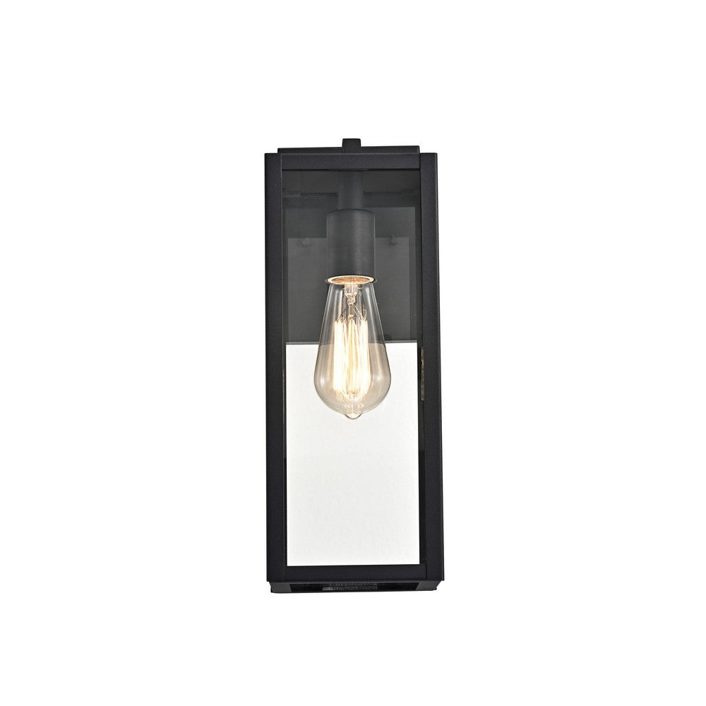 Lighting RICHARD Transitional 1 Light Textured Black Outdoor Wall Sconce 14’’ Height CHL-CH2S202BK14-OD1