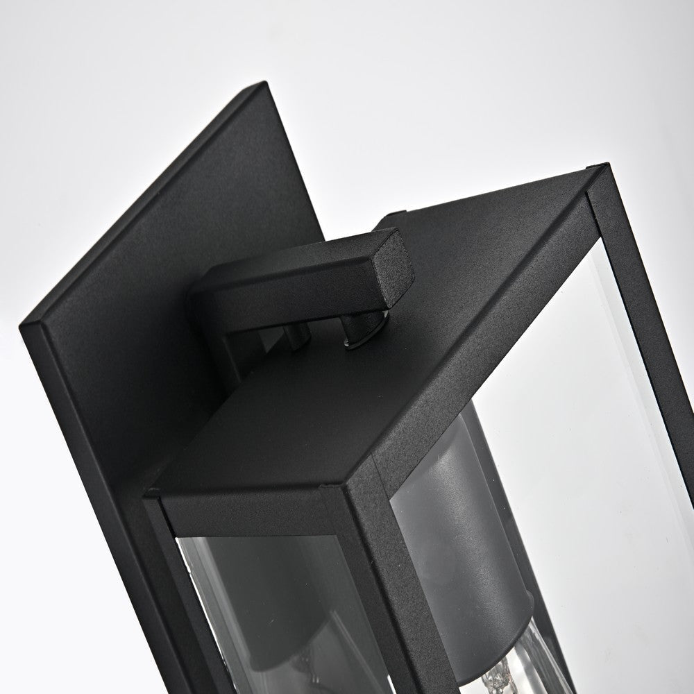 Lighting RICHARD Transitional 1 Light Textured Black Outdoor Wall Sconce 14’’ Height CHL-CH2S202BK14-OD1
