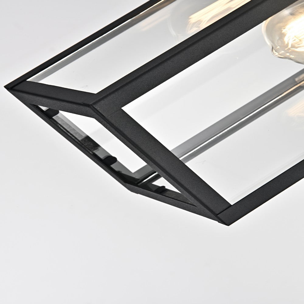 Lighting RICHARD Transitional 1 Light Textured Black Outdoor Wall Sconce 14’’ Height CHL-CH2S202BK14-OD1