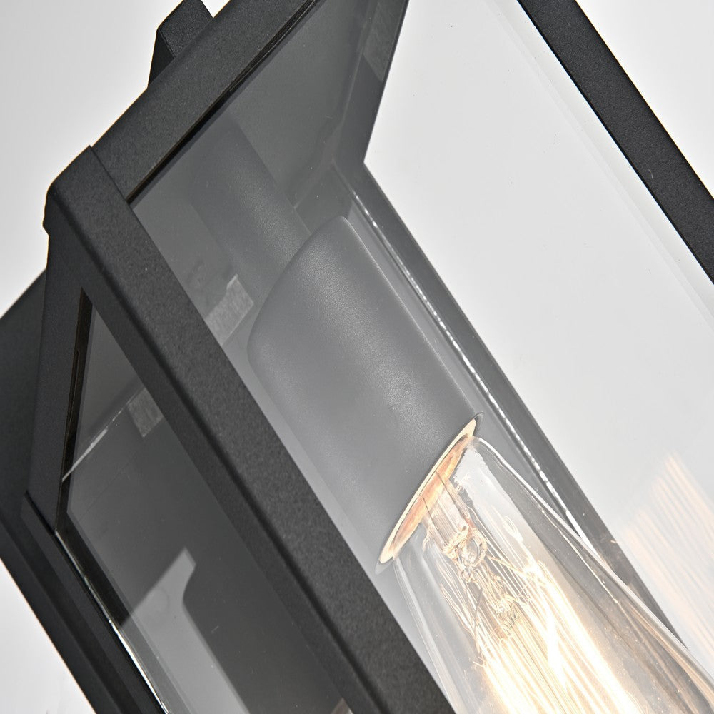 Lighting RICHARD Transitional 1 Light Textured Black Outdoor Wall Sconce 14’’ Height CHL-CH2S202BK14-OD1